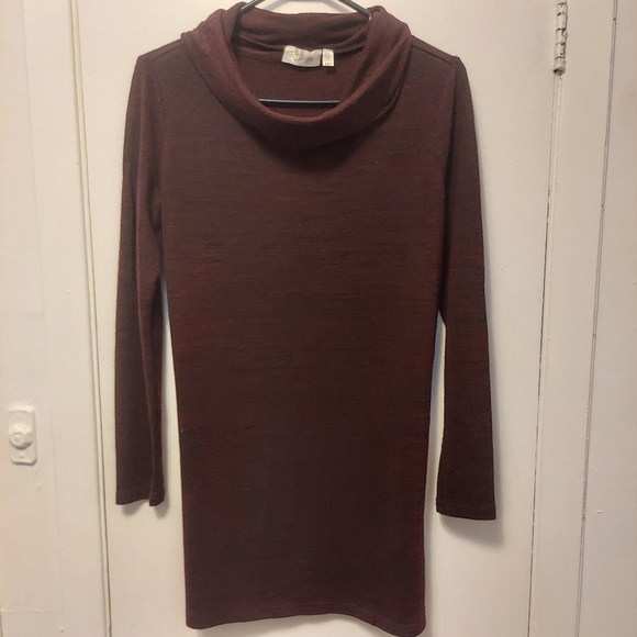 NWOT RD Style Cowl Neck Long Sleeve Oversized Sweater Burgundy sz Small - Picture 6 of 12